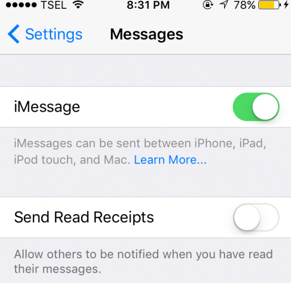 переключить iMessage